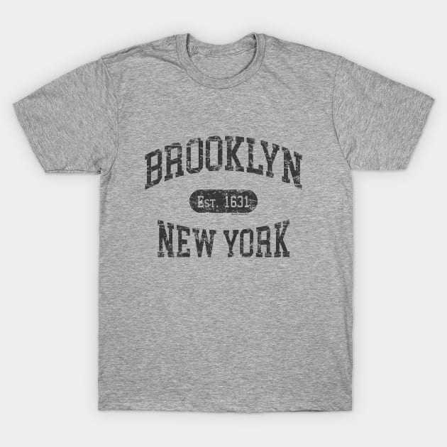 Brooklyn NY Vintage Distressed Retro Print T-Shirt by FireflyCreative